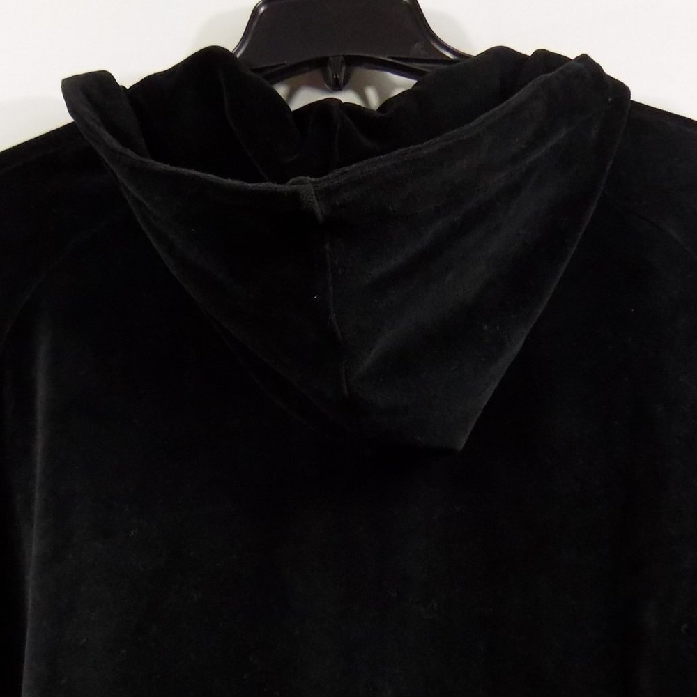 Juicy Couture Black Label Black Velour Hooded Poncho Size Small NWT - Picture 10 of 12